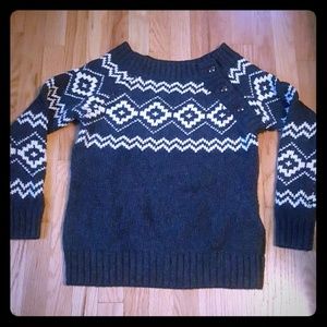 Grey and white sweater